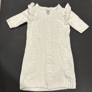 NWOT White Cable Knit Sweater Dress Size 4/5